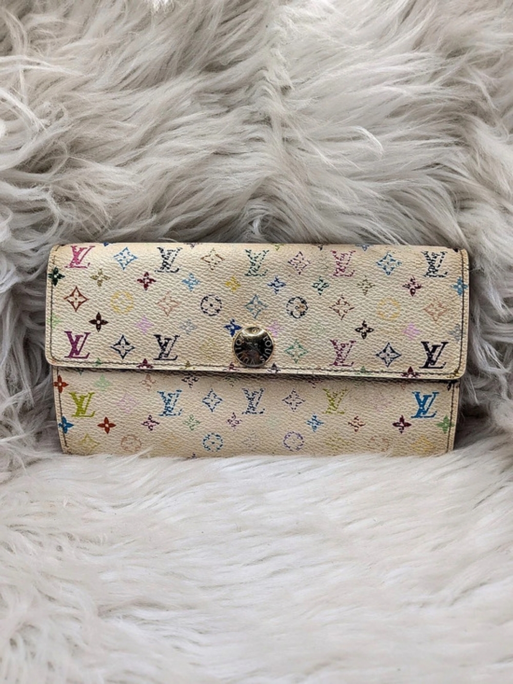 Louis Vuitton Multicolor Wallet Takashi Murakami